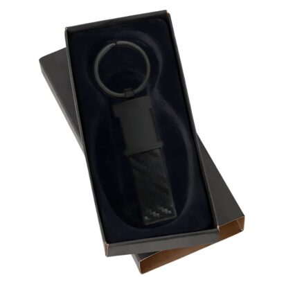 Chaveiro Em Metal Retangular Carbono